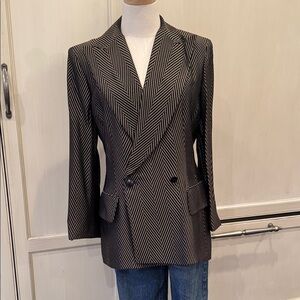 Vintage Emanuel Ungaro herringbone double breasted Blazer